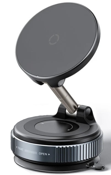 PowrSuction Mount™ 360° Rotatable Magnetic Car Phone Holder – Secure & Foldable